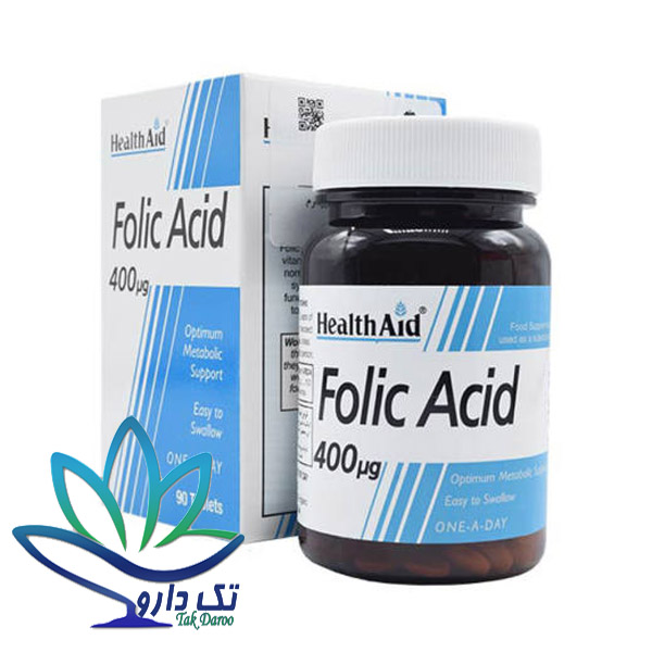 قرص فولیک اسید ۴۰۰ میکروگرم هلث اید ۹۰ عدد